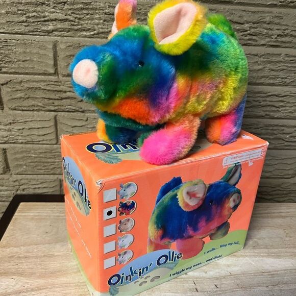 Gemmy oinkin Ollie animated plush pink vintage 2004 - Picture 3 of 9